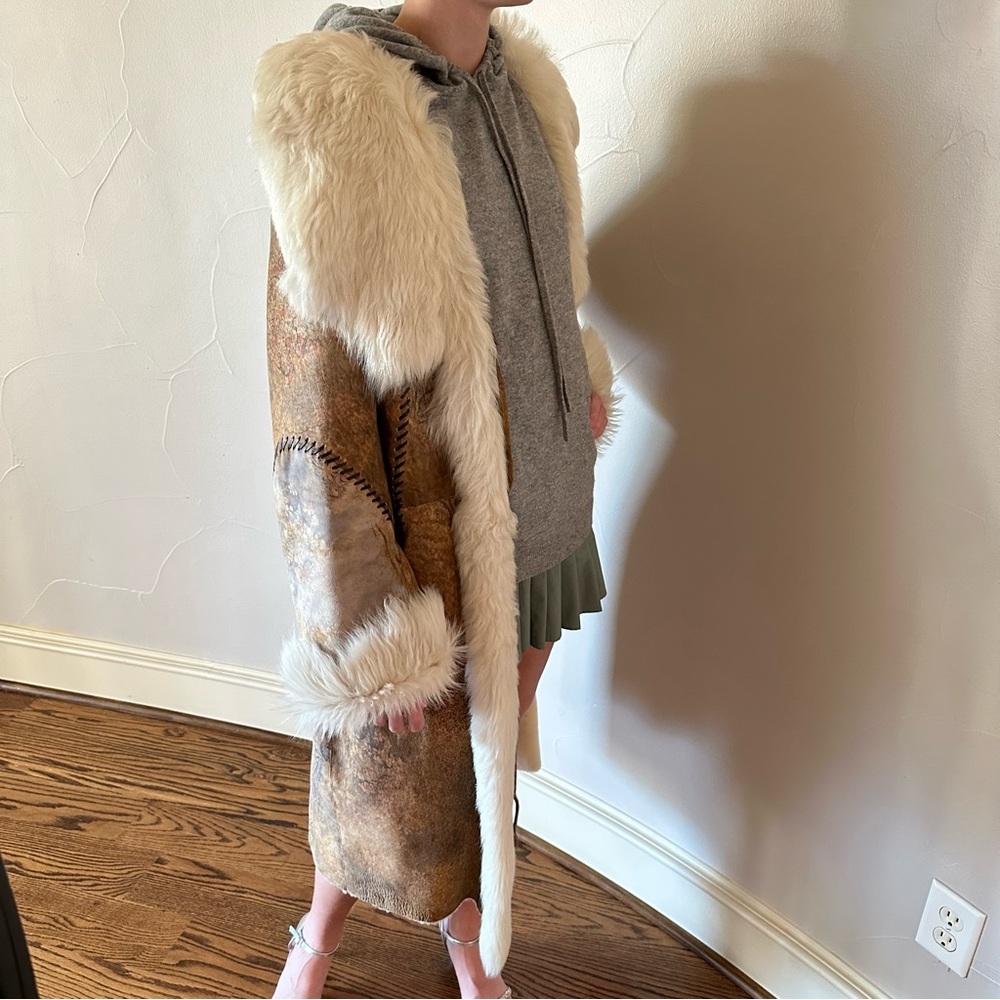 YVES SALOMON Shearling Long Coat🌸 - Picture 9 of 16